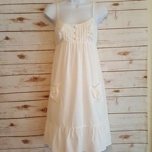 aerie s/m white cotton sundress